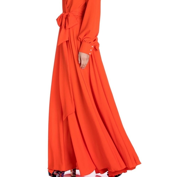 NWT Meghan LA LillyPad Maxi Dress - Flame - Picture 3 of 6